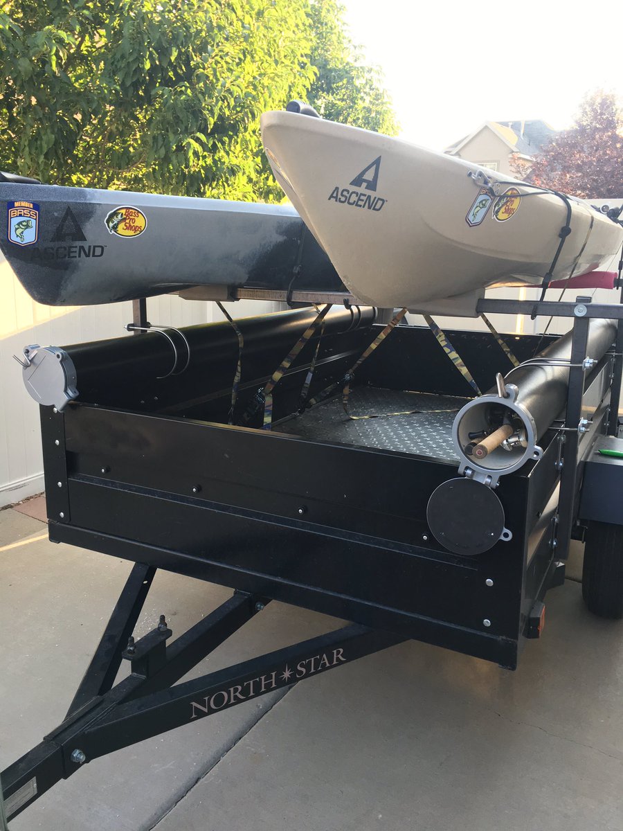 fearnobass's tweet photo. Already for the first yak bass trip of the year. Trailer and rod holders are finished. #fearnobass https://t.co/xEuNT5e4BD