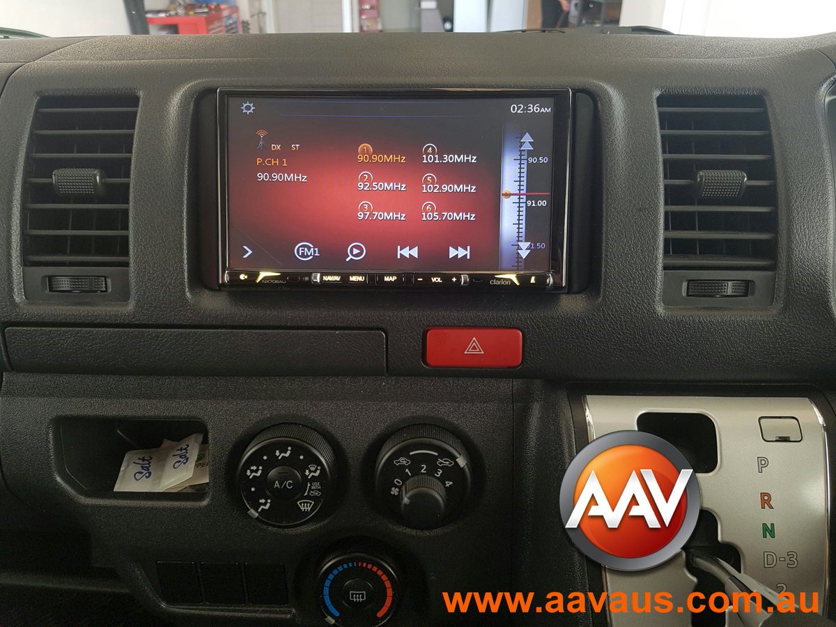 2015 Toyota Hiace having a <a href="/ClarionHMI/">ClarionHMI | AU</a> NX706Au 7 "touchscreen navigation system fitted <a href="/aavaus/">aavaus</a>