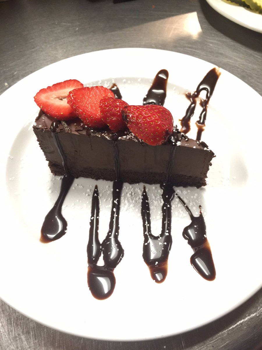 Dinner's not done until you have this Belgian Fudge Mousse with chocolate ganache. #btowneats #dessertdreams