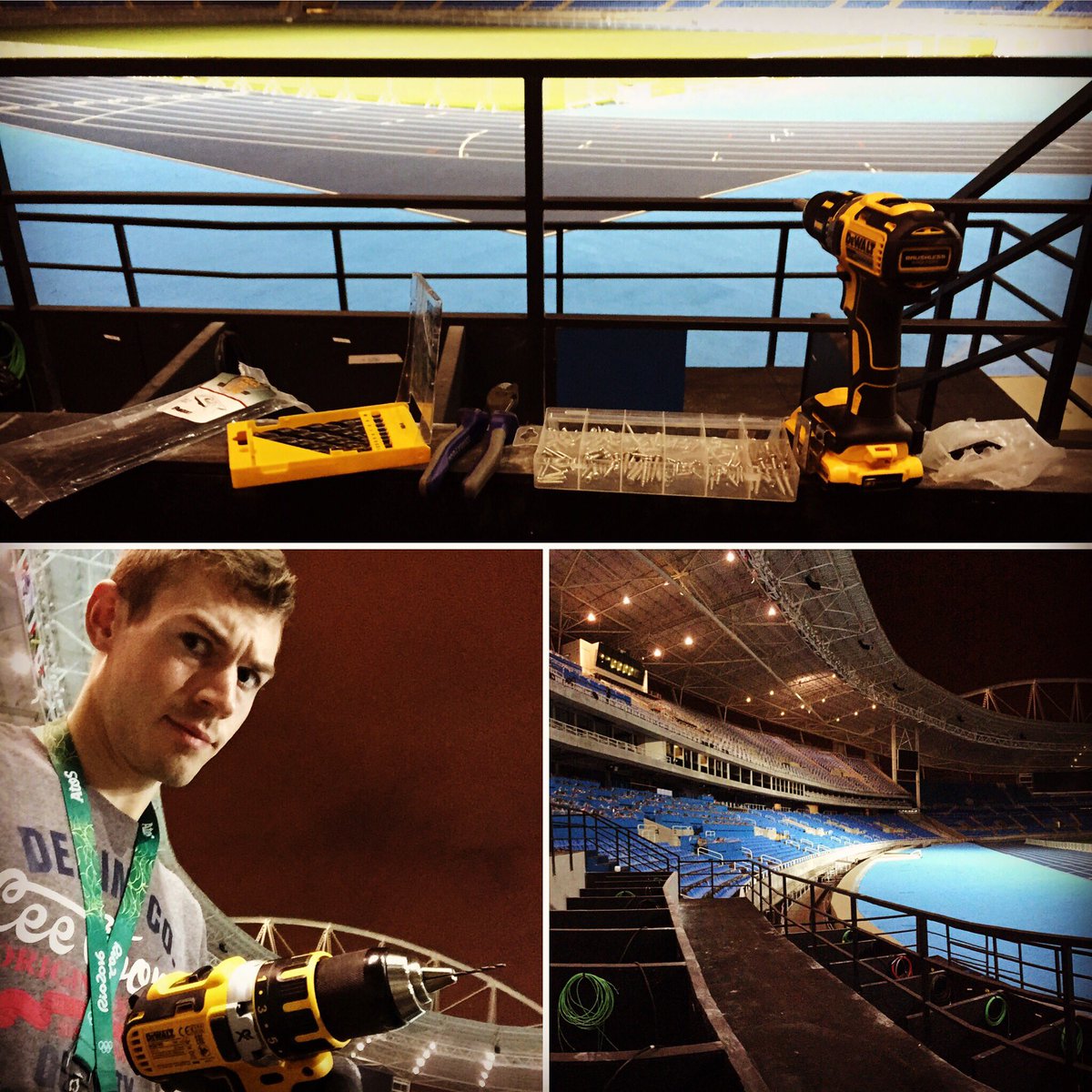 DavidWilliamsTV's tweet photo. You know the Olympics must be in trouble when I touch power tools #dodgydiy #14hrshift #tired https://t.co/4z3uhtfhlL