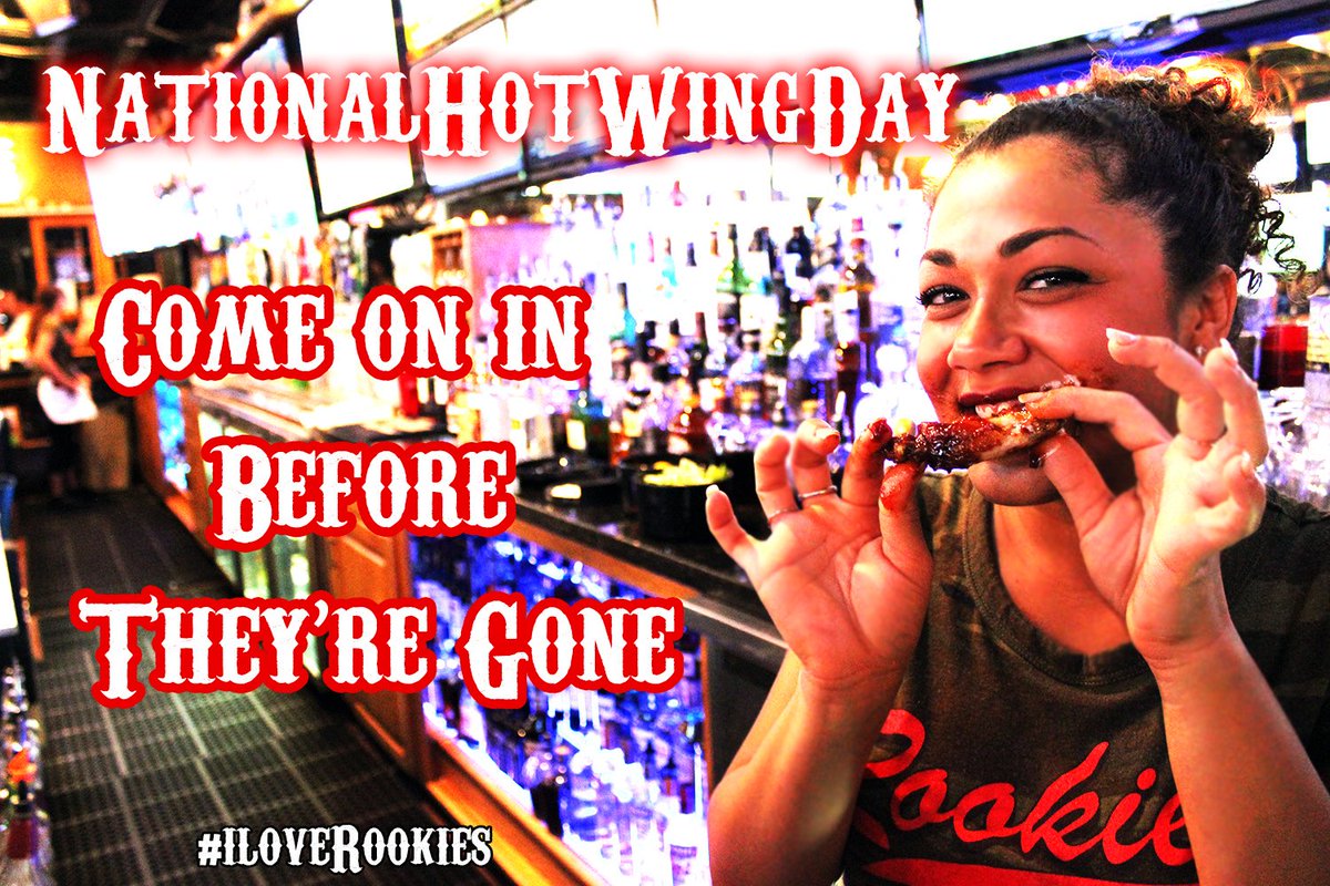 iheartrookies's tweet photo. Come on in before they're gone. National Hot Wing Day. 15 new flavors. #iloverookies #wings #NationalChickenWingDay https://t.co/ccRzYL6Jtq