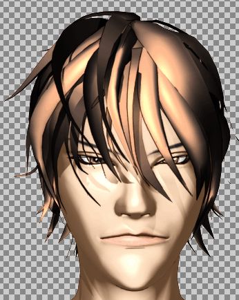 大倶利伽羅の髪を作る