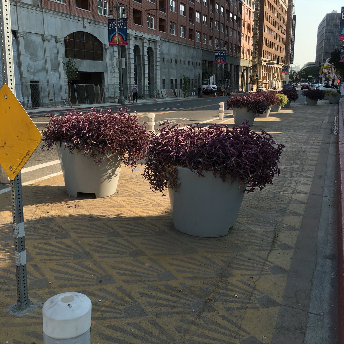 onmybikeinla's tweet photo. Walking on Olympic, I crossed Broadway &amp; I noticed there was far less noise. What a welcomed change. #WalkLa https://t.co/IiPuEqBW61