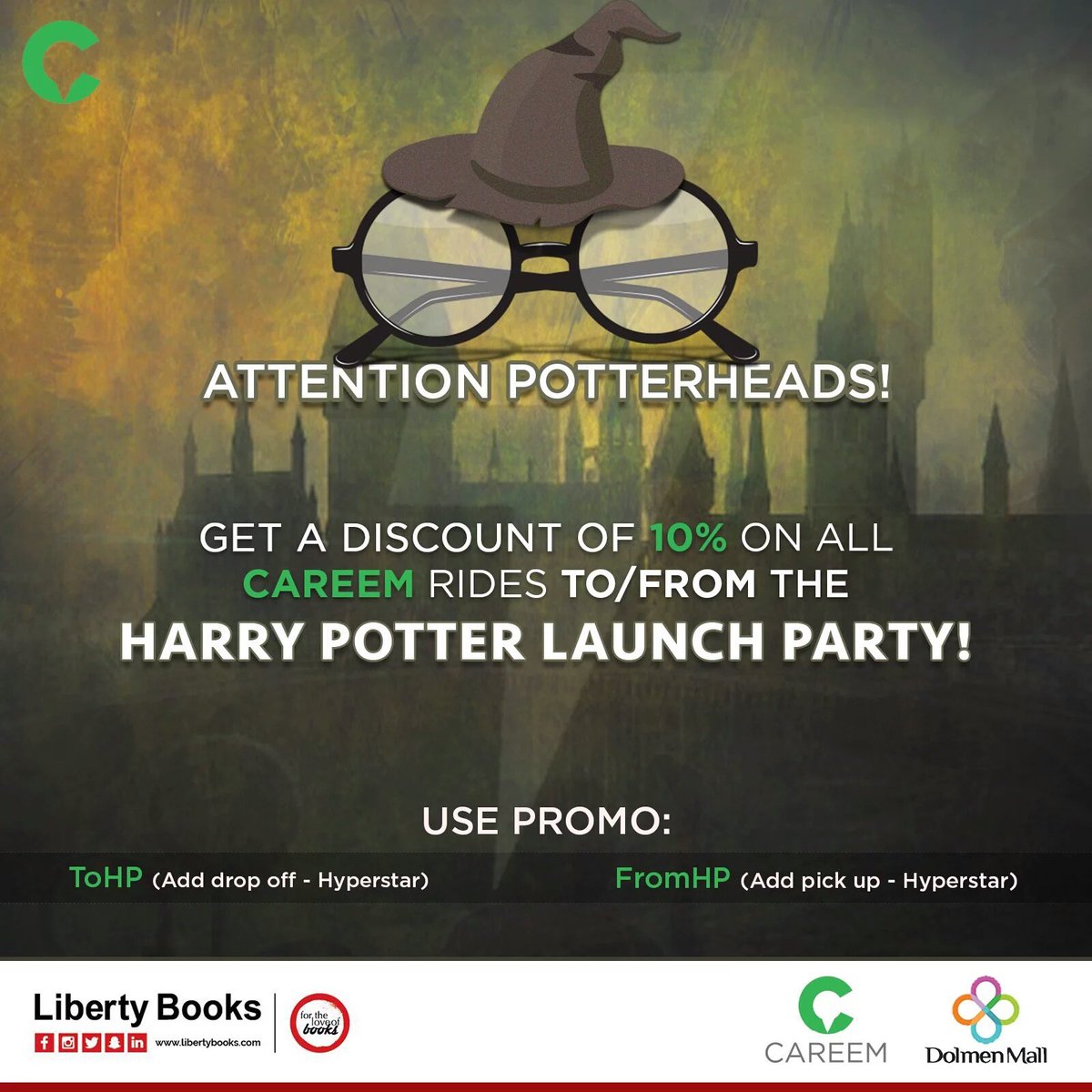 CareemPAK's tweet photo. Attention Muggles!

We may not be as cool as Ron's Flying Ford, but let us take you to #HPCursed launch party! https://t.co/9rJPIqbaLD