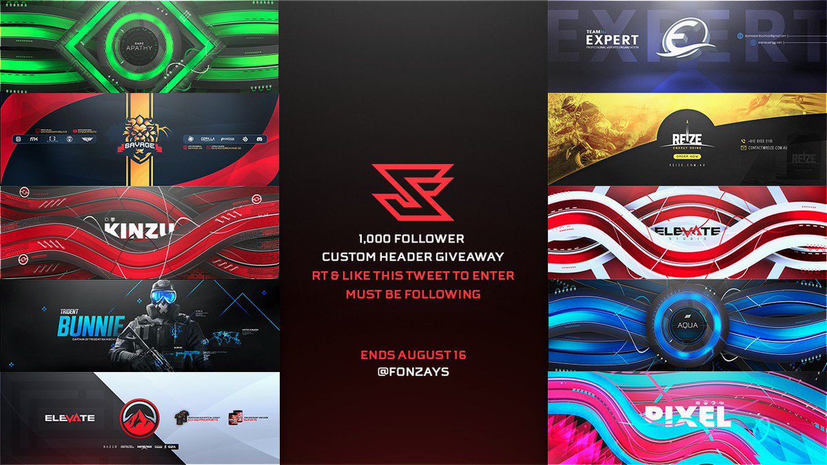 fonzays's tweet photo. Thank you all for 1,000 followers <3 
Holding a custom header giveaway :)
- RT AND LIKE TO ENTER
- MUST BE FOLLOWING https://t.co/WNu3MZRWjn