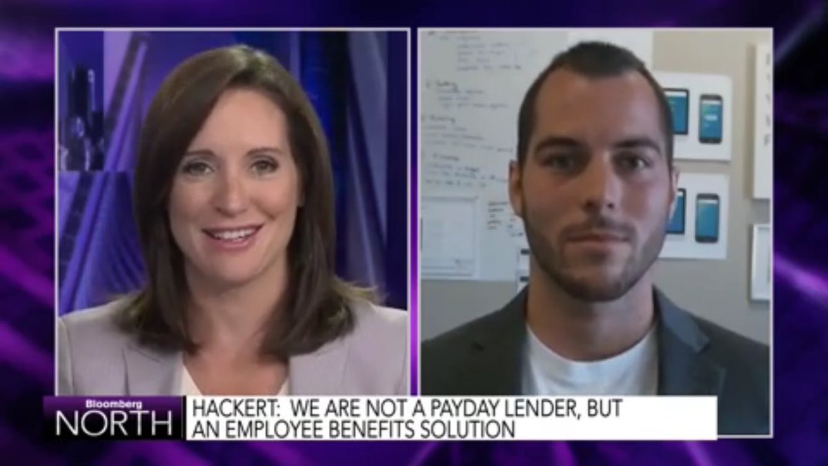 TateHackert's tweet photo. A little @BloombergCA action from earlier this week #Fintech https://t.co/URxf4iHt4F