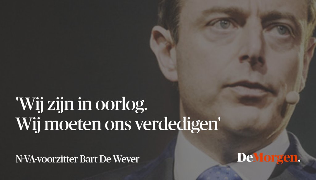 de_NVA's tweet photo. Wie niet bereid is te vechten voor wat hij staat, zal op zijn knieën verder mogen leven https://t.co/YE9yj0lvDc https://t.co/A55OVZ9FT7