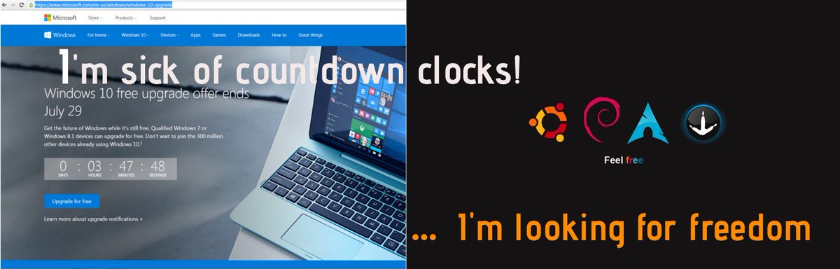 SpecKtator_'s tweet image. I&apos;m sick of it! #Windows10 #Windows10upgrade #Windows10Anniversary #Ubuntu #linux #debian #Fedora #FOSS #sysadmin