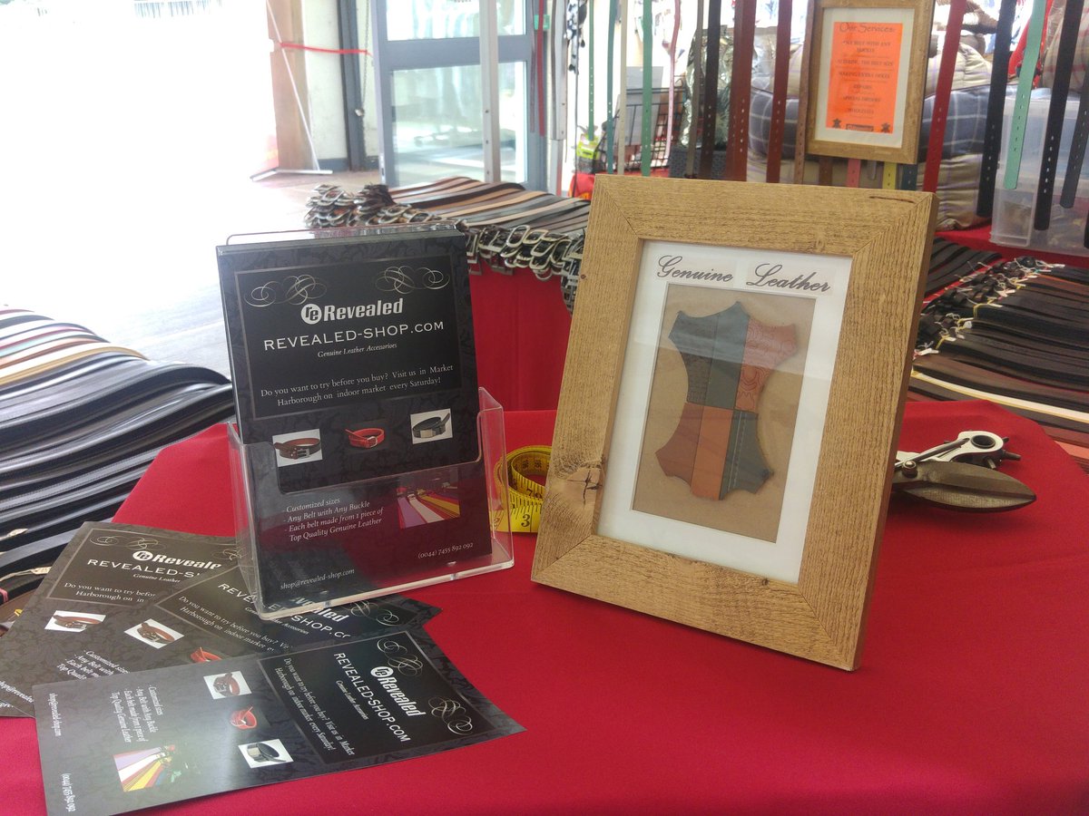revealed_uk's tweet photo. Today @HarbMarket - your best leather supply. @Leicester_Hour @markethour @EastMidlandNews @ltd_grayjo @leather https://t.co/fnempQS0Kw