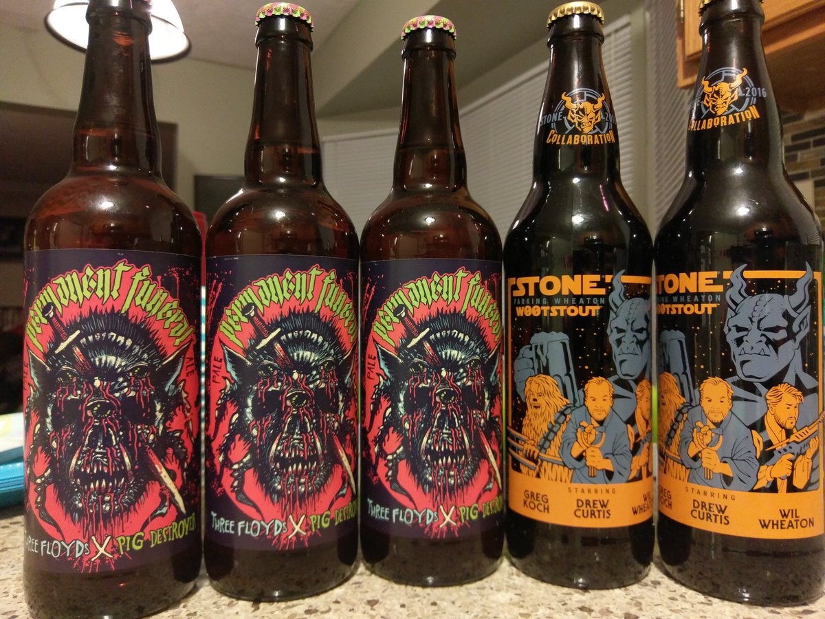 bcmu03's tweet photo. Succesfully scored these rarities today! @stonebrewingco #W00tstout and @3Floyds #PermanentFuneral https://t.co/seLxY8RTlo