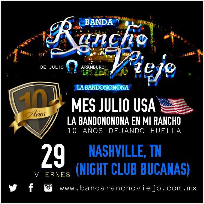 the_glz_indicad's tweet photo. En un rato nos vemos en el Night Club #Bucanas. Tour 2016 LA BANDONONONA EN MI RANCHO. #DesdeQueTúApareciste https://t.co/9JNppCdVIJ