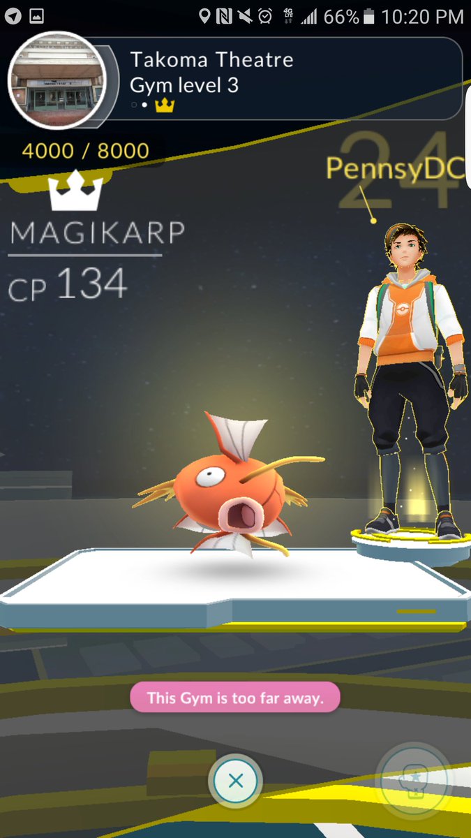 DCPennsy's tweet photo. @TeamInstinct_Go No great catches but the hubby and I double karped Takoma Theater cc: @TeamInstinctDC https://t.co/Ns6qYMgiva
