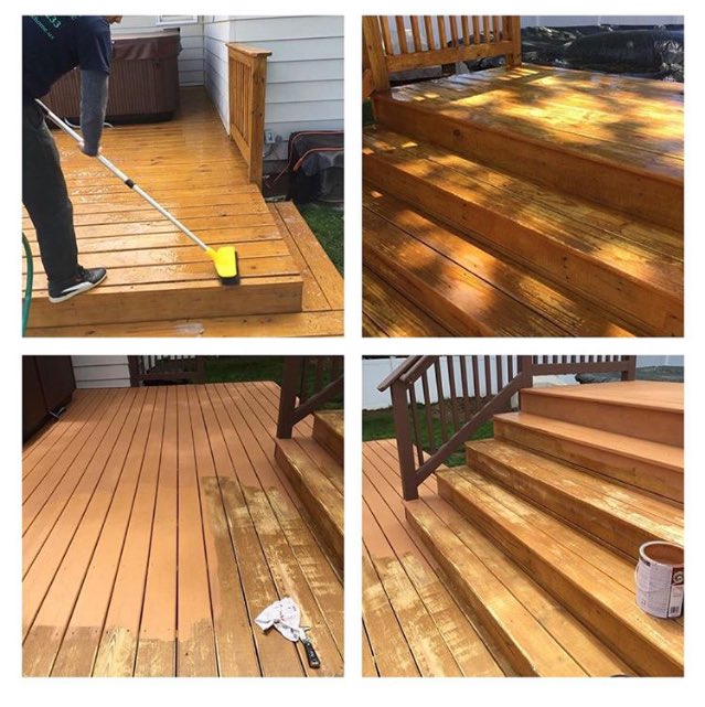 SouthPacificLLC's tweet photo. deck removal and starting to stain! #njcontractor #homeimprovement #deckwork https://t.co/XNpHtexpI1