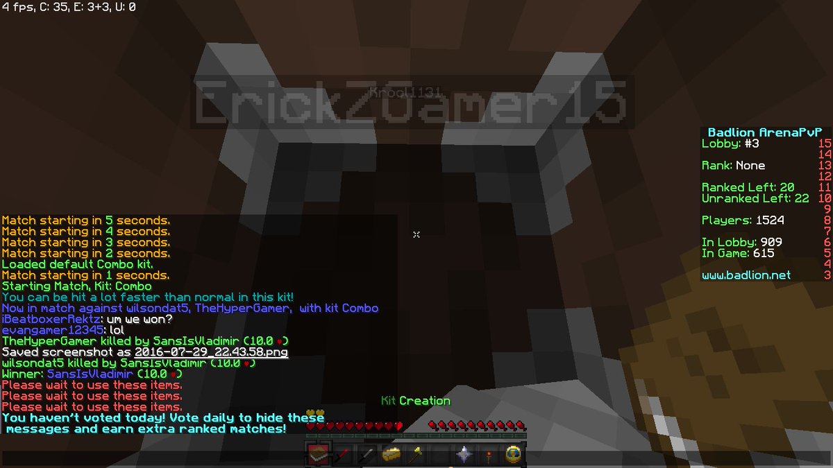 ScalePlanet_mc's tweet photo. SANS HAS JUST COMBOED HYPER AND WILSON

#SANSCOMBOS

#UHC

#MINECRAFT

#MINECRAFTPVP

#TWITTER

#SKILLS

#MINECRAFT2 https://t.co/R7QheoFK8E