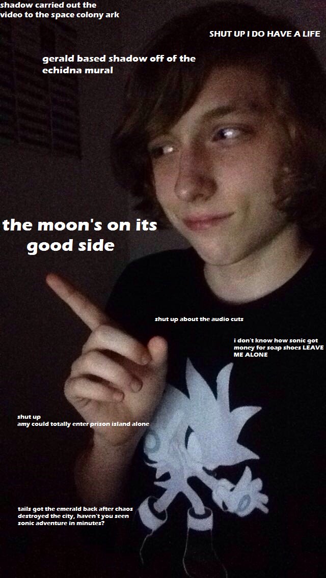 Raio_Ken's tweet photo. When somebody tries to say Sonic Adventure 2 has a plot hole so you get out your plot hole list https://t.co/eGCIsdmhDs