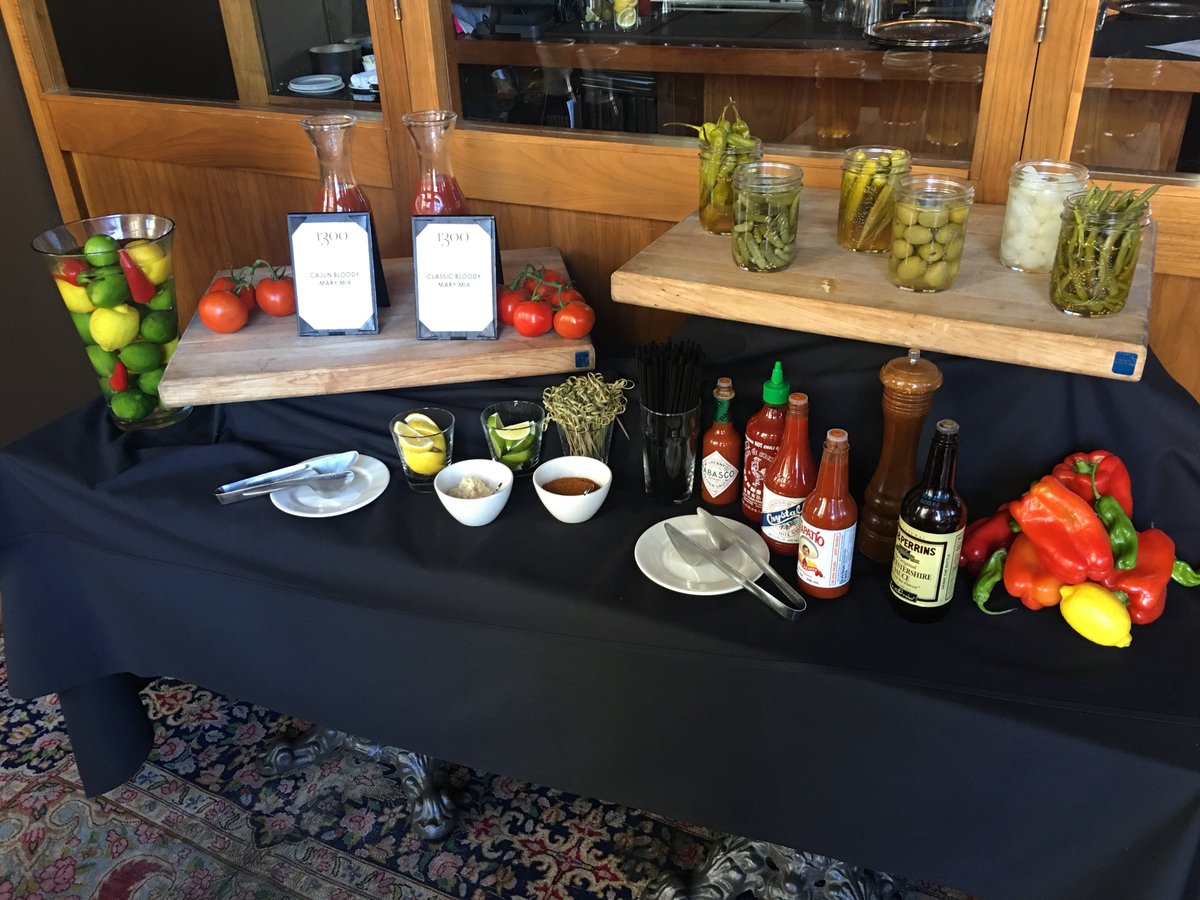 Thinking you may need #hairofthedog tomorrow, come stop by our new #bloodymary bar! #brunch #sf #bottomlessmimosa