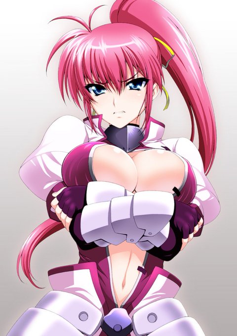 何年か前に描かせて頂いた「リリカルなのは」のシグナムさんです。深夜にやっていた再放送が懐かしいです～。あれがなければ知らないままだったかも・・・。 