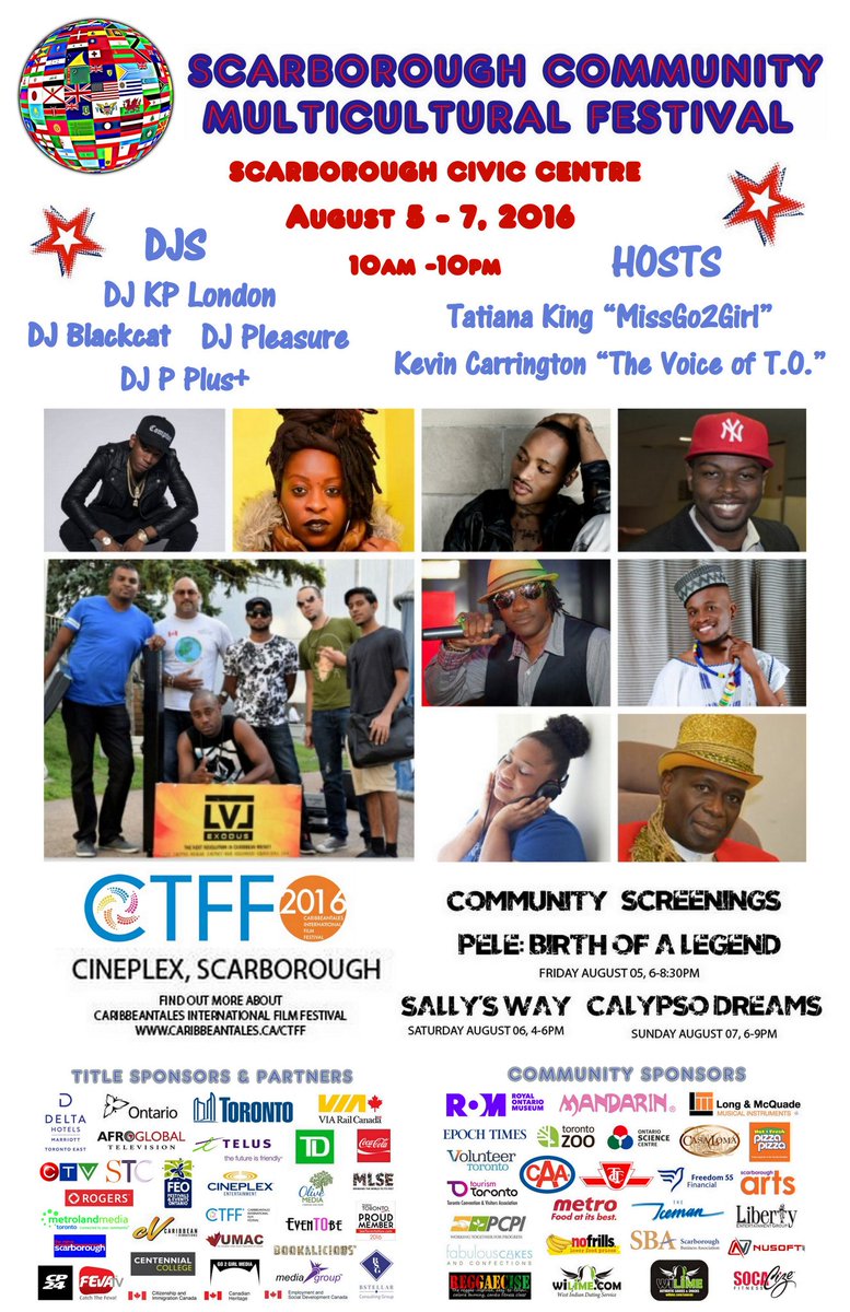 ScarbFestTO's tweet photo. Check out a selection of excellent talent to perform at #ScarbFestTO Aug 5 - 7! #TorontoEvents #the6ix #thesix #the6 https://t.co/rZcWsINVX7