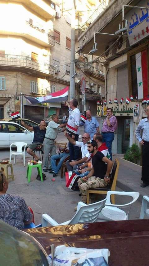 Isham_AlAssad's tweet photo. #Aleppo is free almost in its entirety! Citizens are the outputs shouted for joy and embracing the #SyrianArab Army. https://t.co/Z9YUsQcOlZ