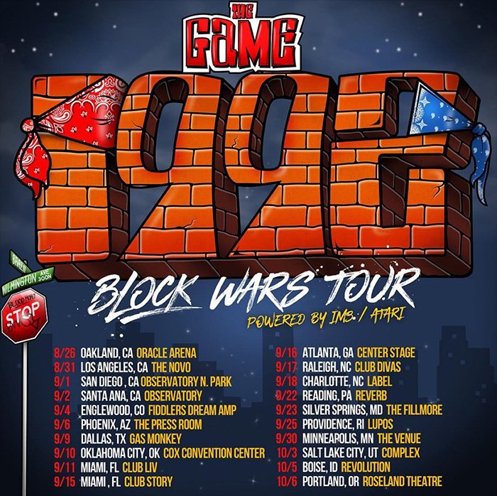 2DopeBoyz's tweet photo. Catch @TheGame and his homies in a city near you on the #1992BlockWarsTour!
DATES: https://t.co/UBthWcIhsf https://t.co/4EaipbUZI7