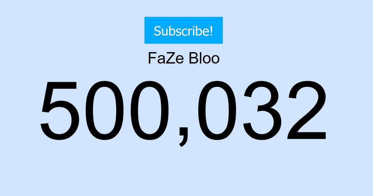 FaZeBloo's tweet photo. thank u all so much for 500k subs !! 😍😍 https://t.co/vUdIvEnsnO