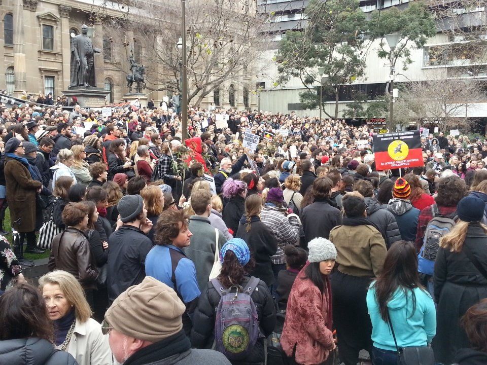 Excellent turnout at rally against state abuse of Aboriginal kids
#HandsOffAboriginalKids
#DonDale
#SOSBlakAustralia