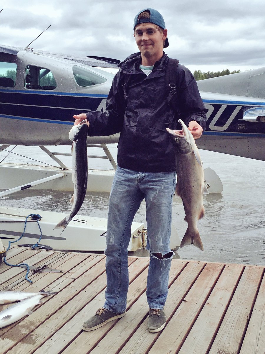khickman105's tweet photo. who's the real catch tho?...🤔😘 #baestriptoalaska https://t.co/O4kIIqKWFH