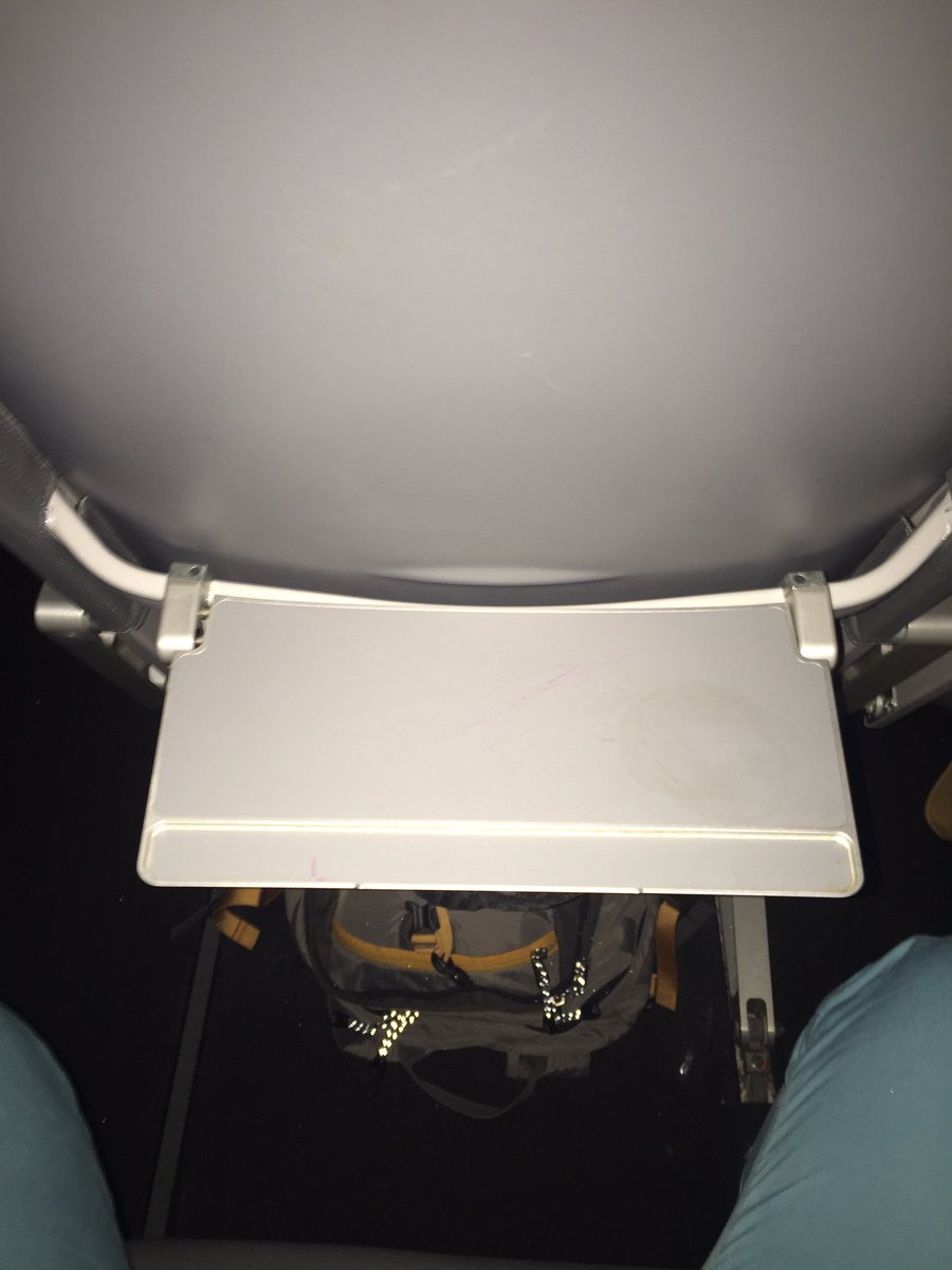 therealLwool's tweet photo. What is this #frontierairlines a tray table for ants? https://t.co/0XbeDmAseq