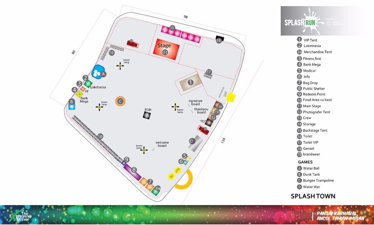 Area bag drop ada di dekat informasi di Splash Town. Jadi kalian yg membawa tas tidak perlu kuatir