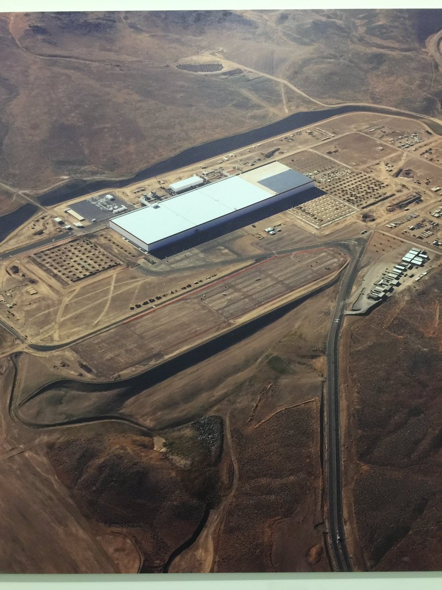 Grand opening of "Gigafactory 1". Bigger than Pentagon. Doubles world's battery production. And only the first one!