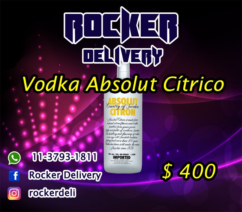 RockerDelivery's tweet photo. #Vodka #Absolut #Citron o Cítrico a $400 !!! #RockerDelivery https://t.co/LEjKVO78pr