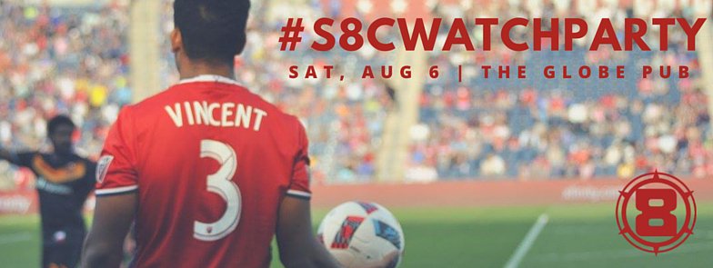 Section8Chicago's tweet photo. #S8CWatchParty - Come hang w/ us @theglobepub on Sat, Aug 6 in support of @ChicagoFire vs #RSL. #cf97 #s8c https://t.co/1IH7U9b1yG