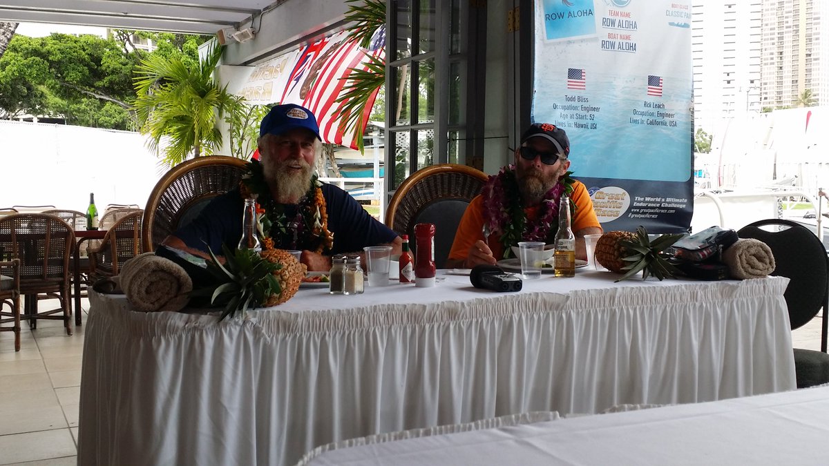 RowAloha's tweet image. First meal after the finish #greatpacificrace