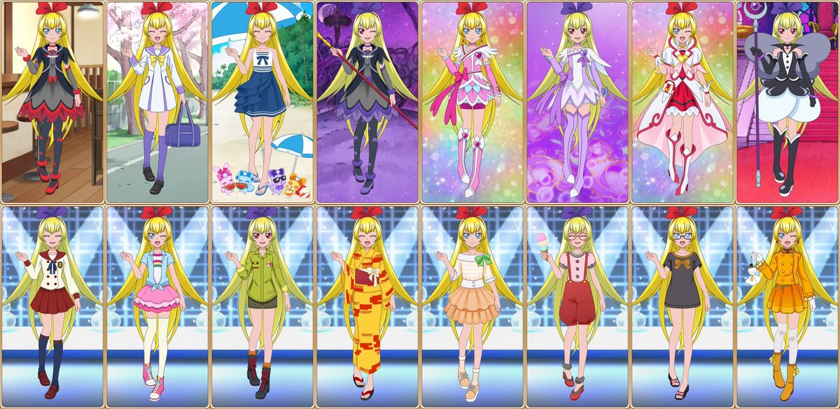 毎日プリキュアオンライン」24日目修正版「レジーナ赤＆紫」です 