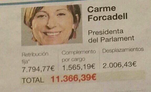 Esta tipa repugnante cobra una inmensaca cantidad de dinero mensual por infundir odio contra los españoles.