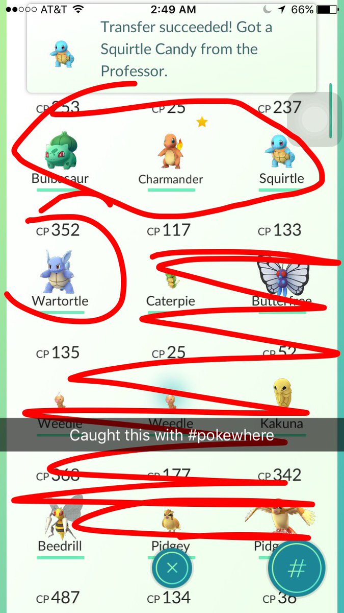 ItsEmiD's tweet image. Its on snapchat and I don't have the full evolved yet but instead I got the 3 originals by #pokewhere @pokewhereGO