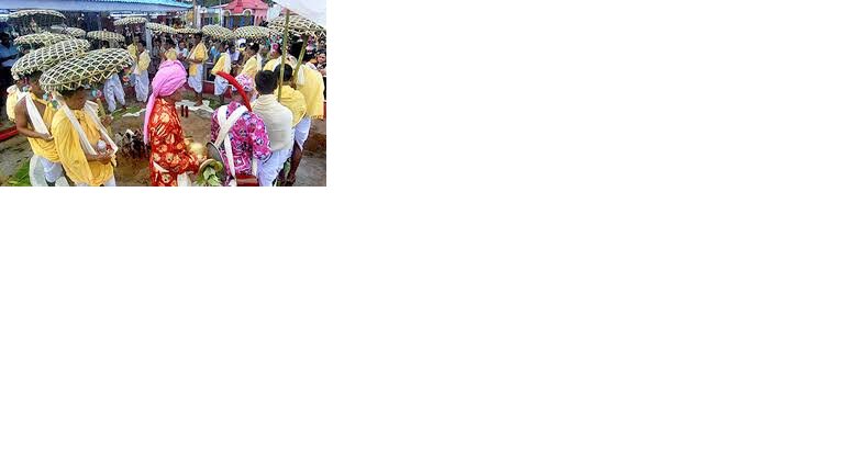 ttaadc's tweet photo. Traditional Kharchi Puja one of the centuries-old tribal customs in Tripura at Chaturdash Devata Temple in Khayerpur https://t.co/kH7jdSKk2P