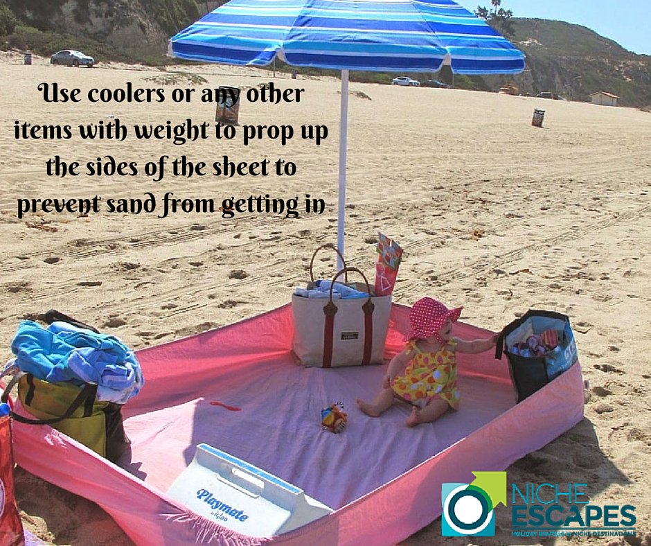 NicheEscapes's tweet image. #BeachHack #1 : Bring a fitted sheet to keep sand off when at the #beach.