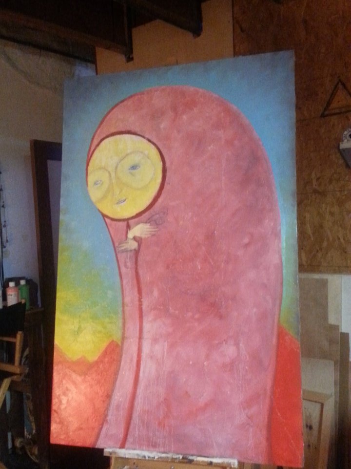 RobbyApplesxxx's tweet photo. Big Ole painting update! #robbyechosworkshop #oilpaint https://t.co/wozy1FhAI3