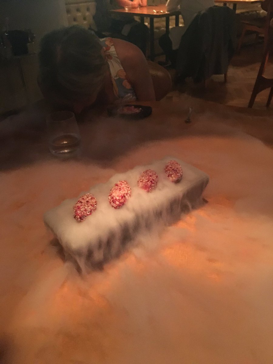 cfmills29's tweet photo. The most amazing meal and service @MCRHouse last night! Thank you @Millzyneath 😘 #14courses #stillfull https://t.co/Km79feFa94