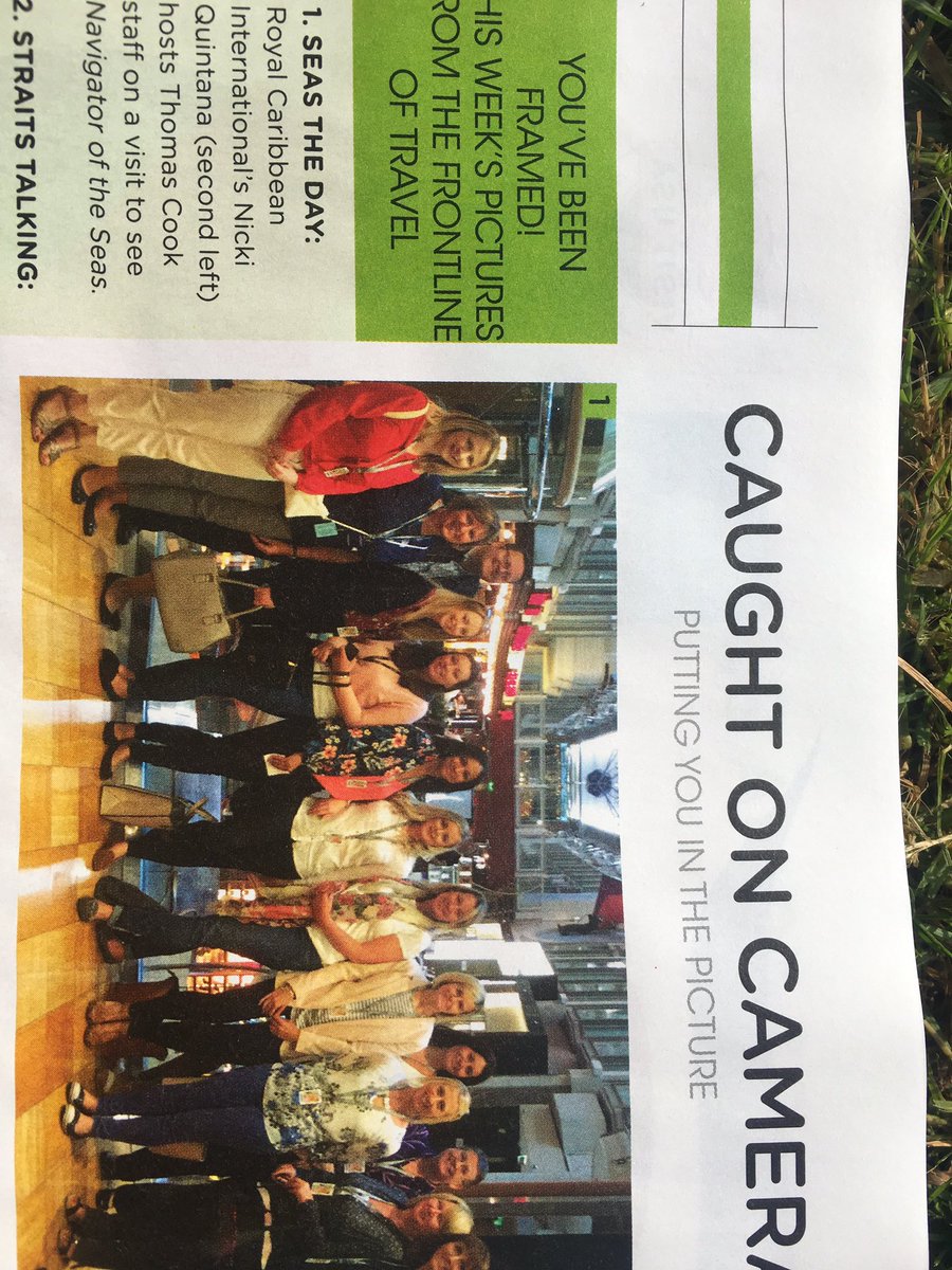 sarahweetman's tweet photo. Great #catchoncamera in @travelweekly !! Our very own NickiQ on #navigatoroftheseas @MyRoyalUK https://t.co/lEH0zh6FQH
