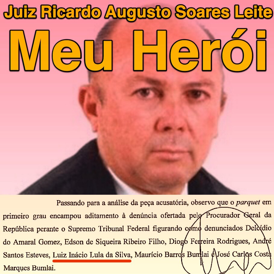 rjsbahia's tweet photo. Decisão do Juiz Ricardo Augusto Soares Leite [Meu Herói PDF 4 pág.] ➤ https://t.co/AeupVM7TLY ②⓪①⑥ ⓪⑦ ③⓪ #ILoveLula https://t.co/PpeXQOBSuC
