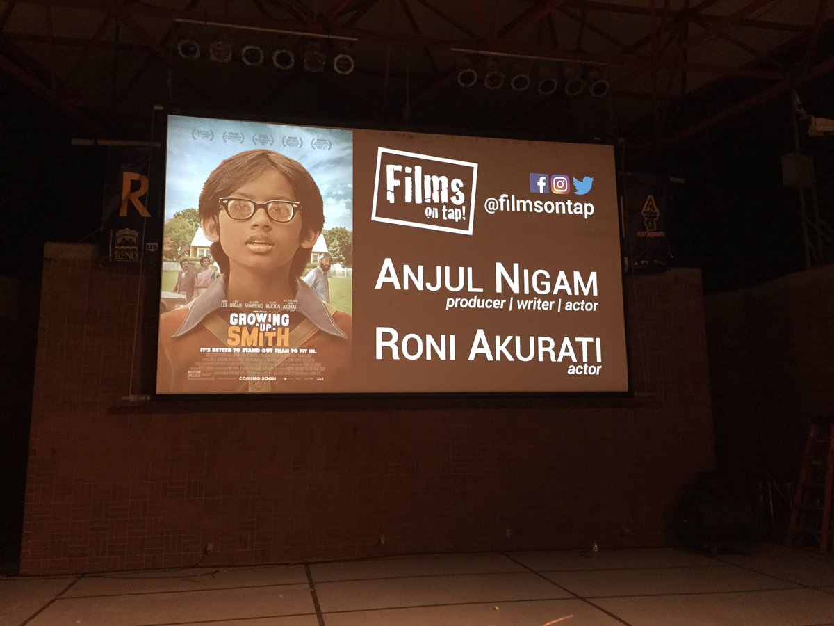 GrowingUpSmith's tweet photo. Thank you #renoNevada for having @GrowingUpSmith as the surprise film at @filmsontap tonight! #FestivalRun https://t.co/YhrMwr8NsO