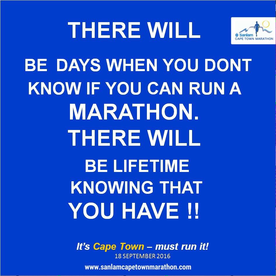 Sanlam Cape Town Marathon: #challengeyourself &amp; #challengeafriend Enter now: sanlamcapetownmarathon.com #run4change