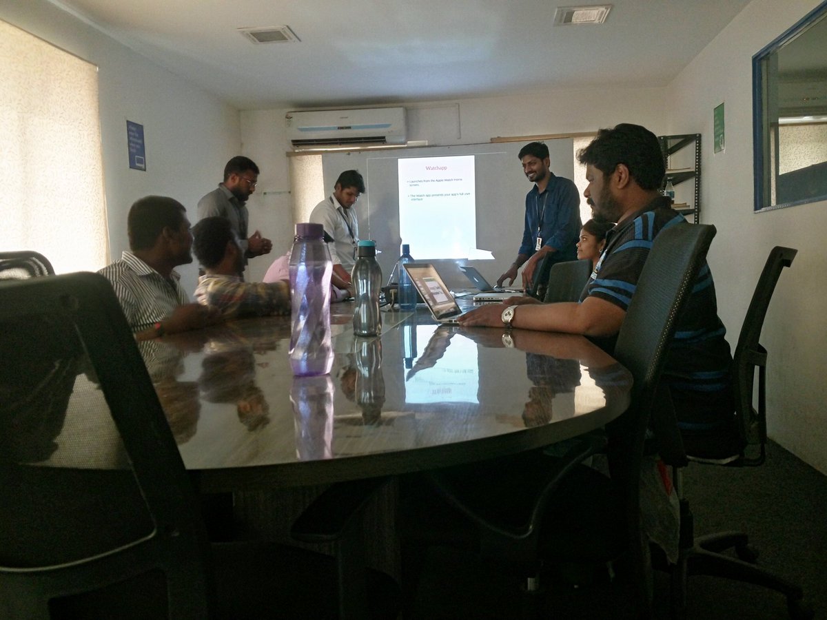 senthil_kr's tweet photo. #meetup preparation by #innoppl #iOS team @InnopplIndia for #AppleWatch https://t.co/IIsXnZvDel