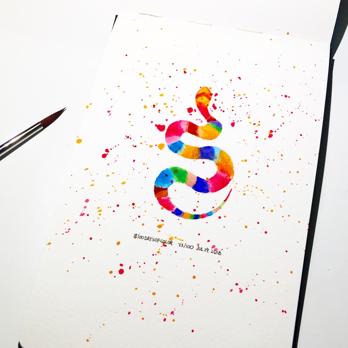 tiantianxu's tweet photo. Snake (73/100)
@RuliverseUner Best wishes in your new job at Seattle 👯
#100daysofcolorbytx #the100dayproject https://t.co/PLsow44D5b