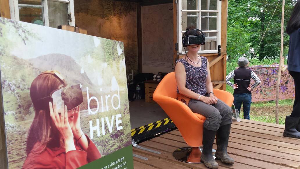 Have you tried #birdHIVE yet? Come take a selfie with our #VR headsets in Lost Eden <a href="/KendalCalling/">Kendal Calling 🦌</a>  #lakedistrictbid