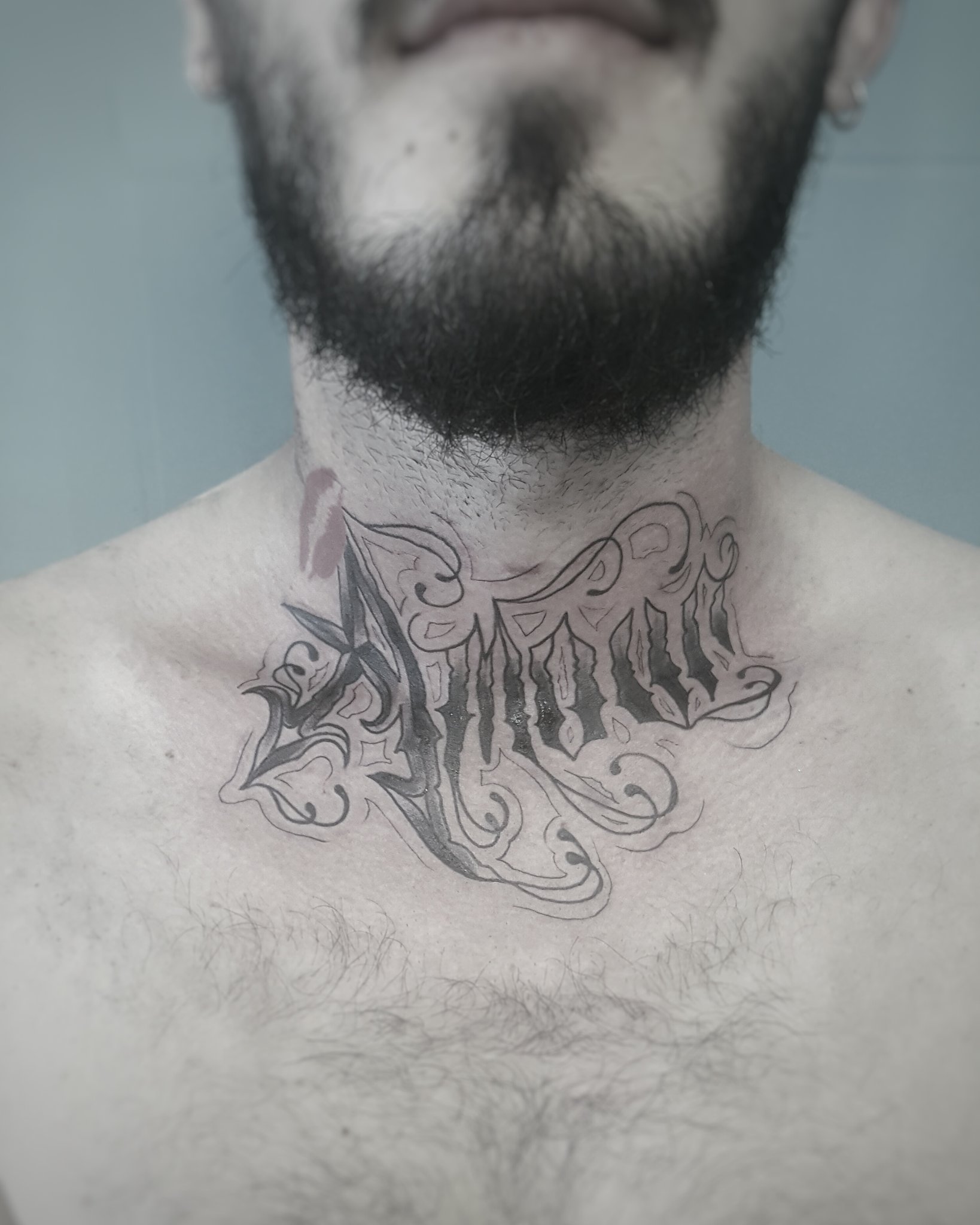 hand lettering neck tattoo | Neck tattoo for guys, Side neck tattoo, Small neck  tattoos