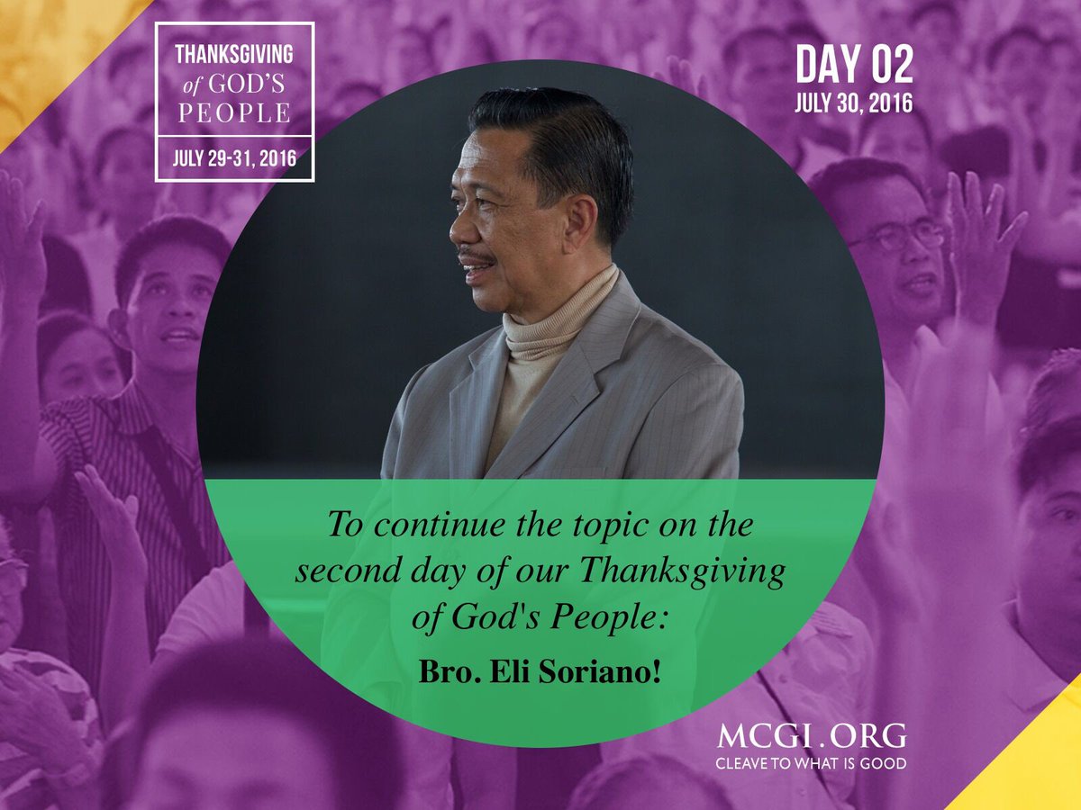 mcgidotorg's tweet photo. To continue the topic on the second day of our Thanksgiving of God's People: @BroEliSoriano! https://t.co/nkSC1nrUse