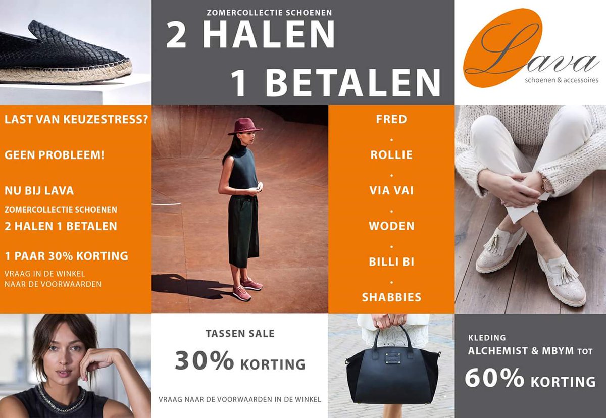 2 ◇ H A L E N ◇ 1 ◇ B E T A L E N ◇

#SALE  #korting #voordeel #schoenen #Kleding #tassen #Shabbies #Lava #Bolsward